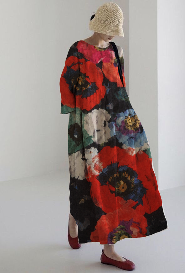 Robe d’été fleurie rosa