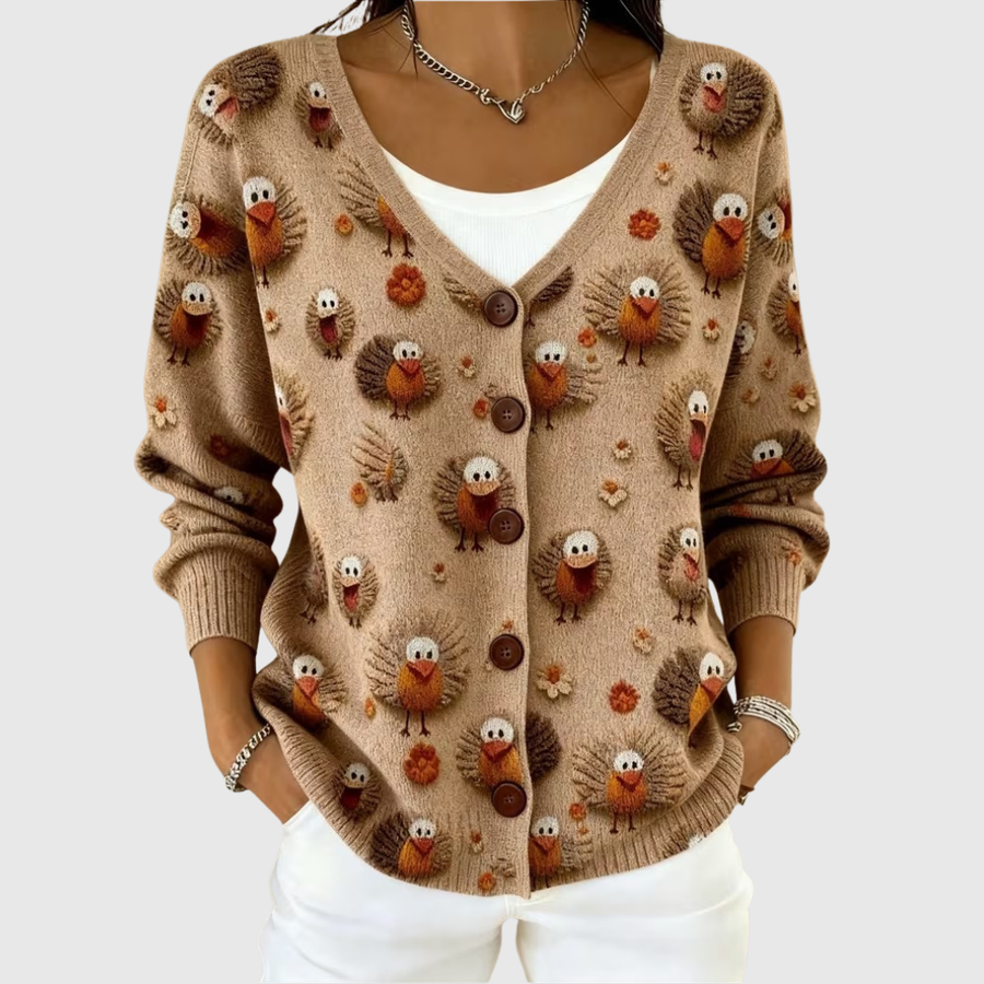 Ramona | Cardigan en maille boutonné