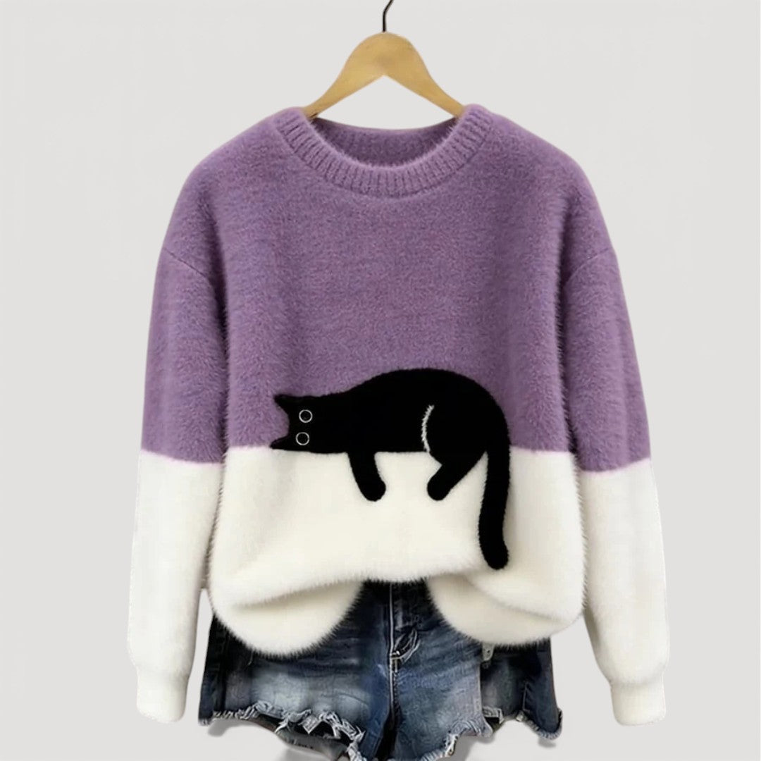 LIRA™ | Pull à motif chat