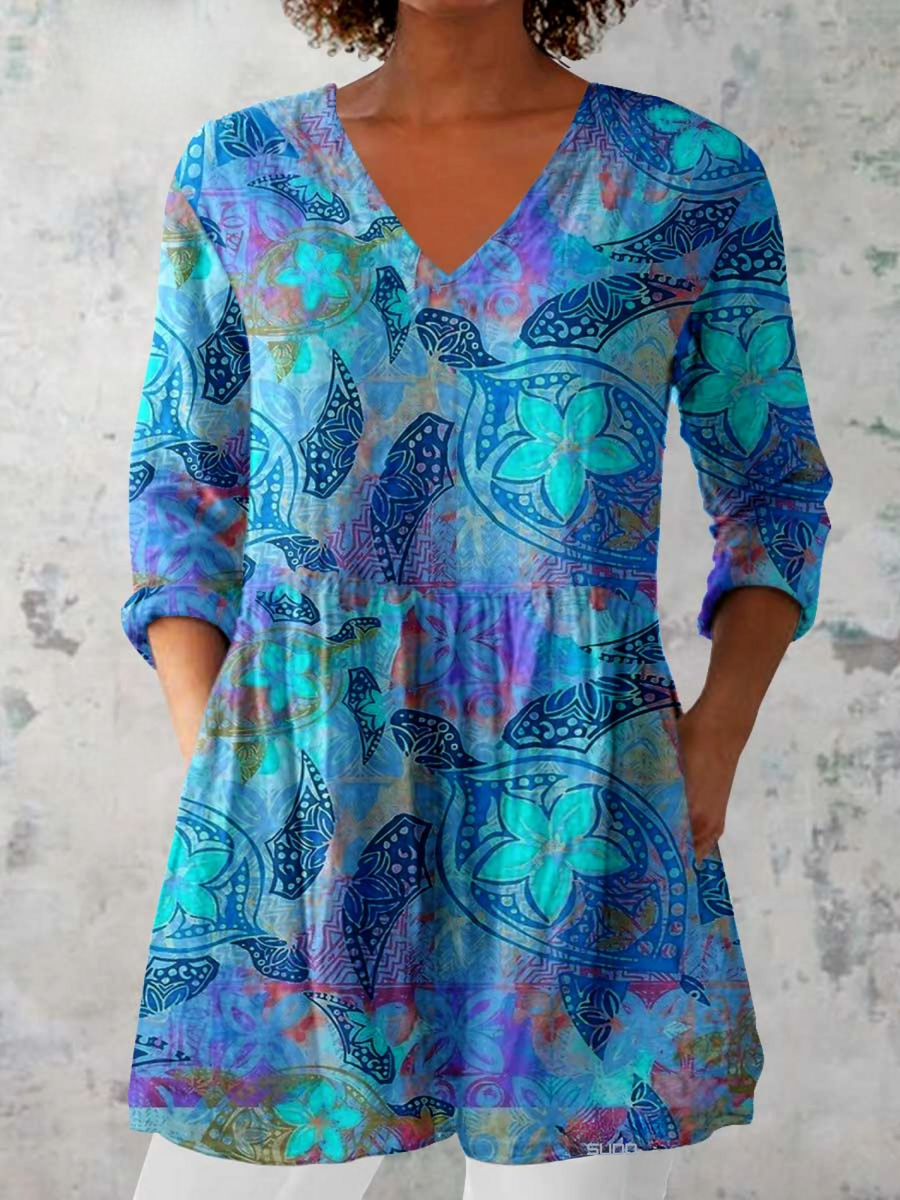 Juliette | Blouse longue à col V