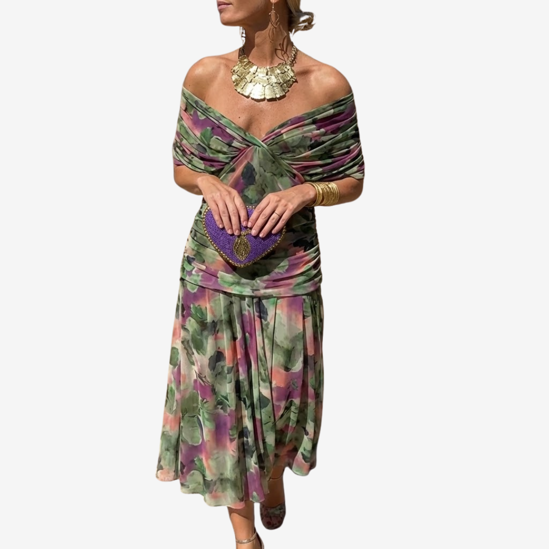Robe élégante au tombé impeccable Christine, vue de dos (photo 14) – Valloro Paris