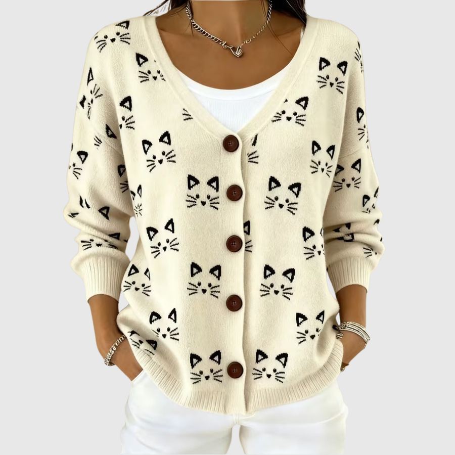 Adela | Cardigan en maille boutonné