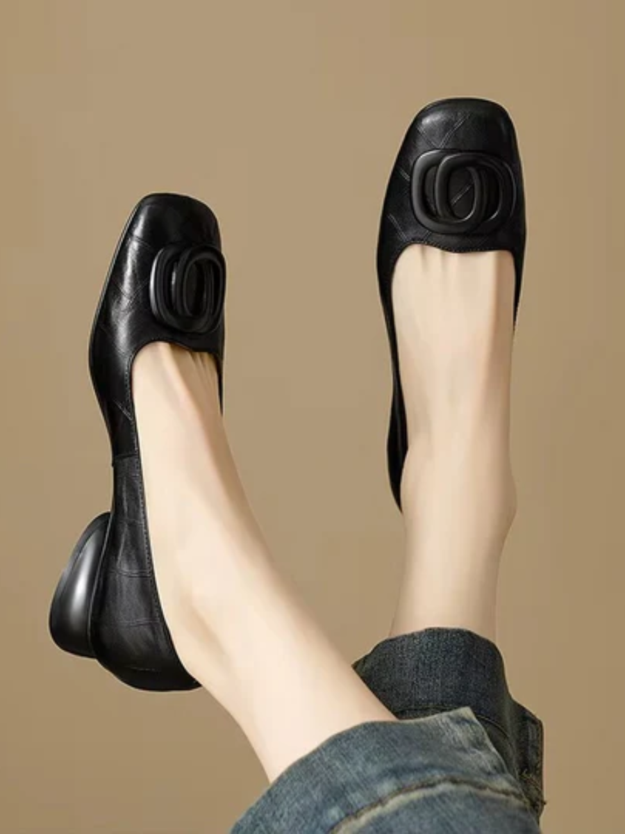 Ornella | Ballerines en cuir Opium