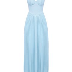 Robe longue fluide et élégante Siena, vue de profil – Valloro Paris