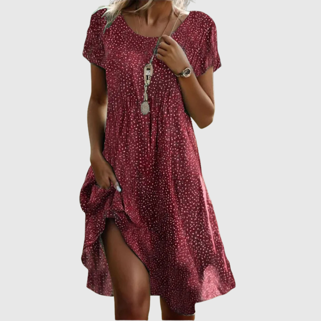 Robe d'été tendance ET confortable Tansy, détail du tissu – Valloro Paris