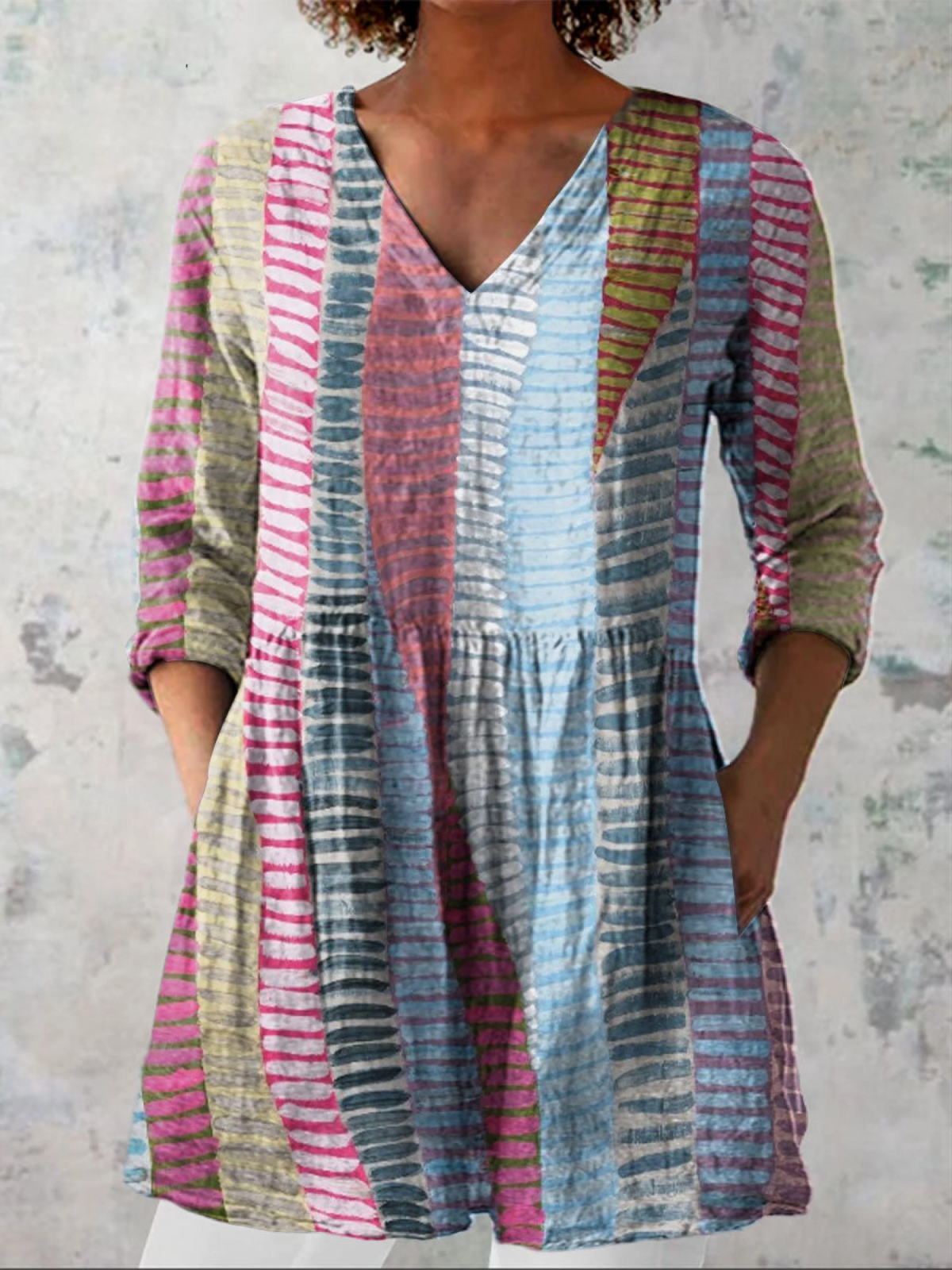 Anaïs | Blouse longue à col V