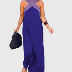 Robe maxi fluide et élégante Elena, vue de dos (photo 14) – Valloro Paris