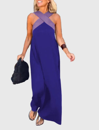 Robe maxi fluide et élégante Elena, vue de dos (photo 14) – Valloro Paris