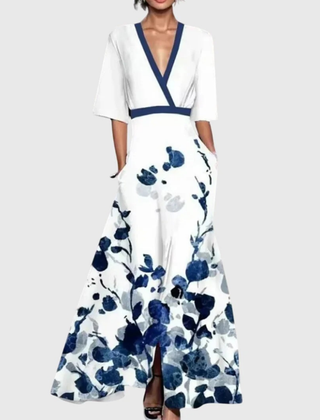 Robe printanière fluide et élégante Candice, vue de dos – Valloro Paris