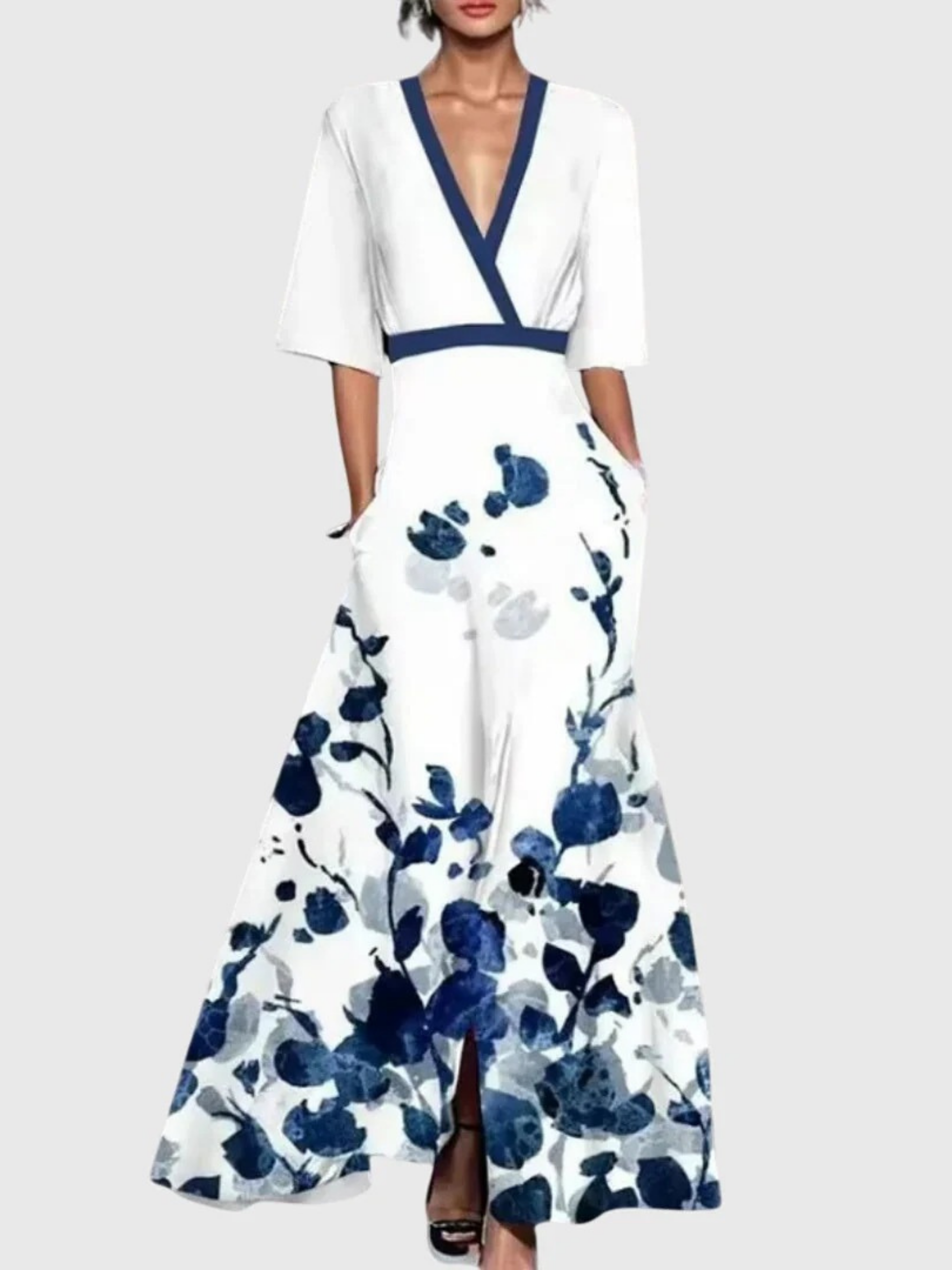 Robe printanière fluide et élégante Candice, vue de dos – Valloro Paris