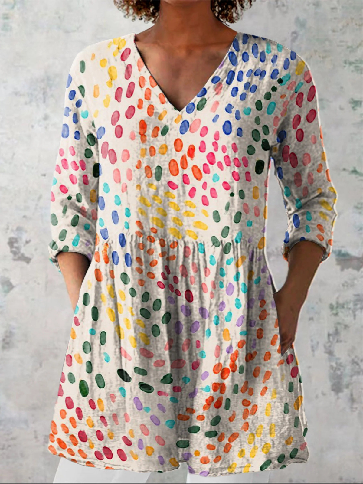 Pauline | Blouse longue à col V