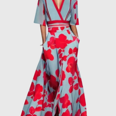 Robe printanière fluide et élégante Candice, vue de face – Valloro Paris