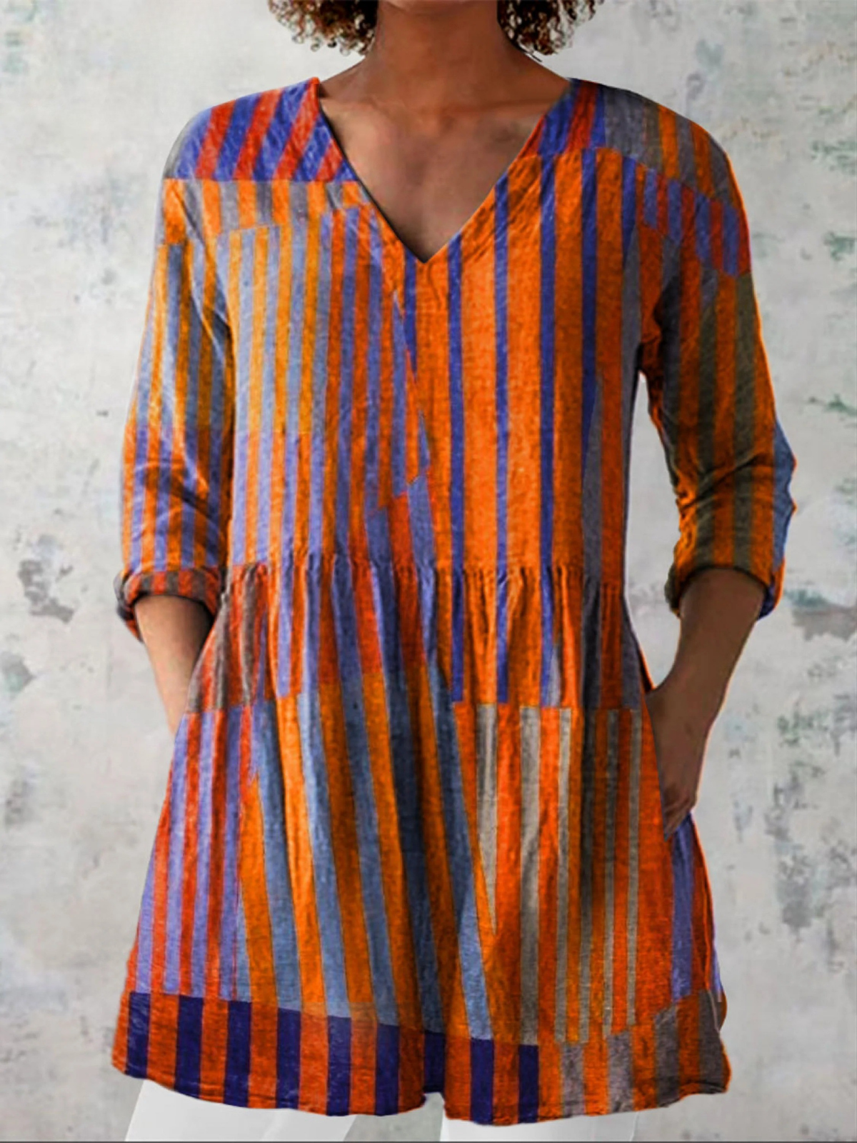 Nadia | Blouse longue à col V