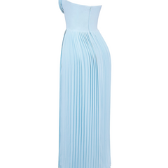 Robe longue fluide et élégante Siena, détail du motif – Valloro Paris