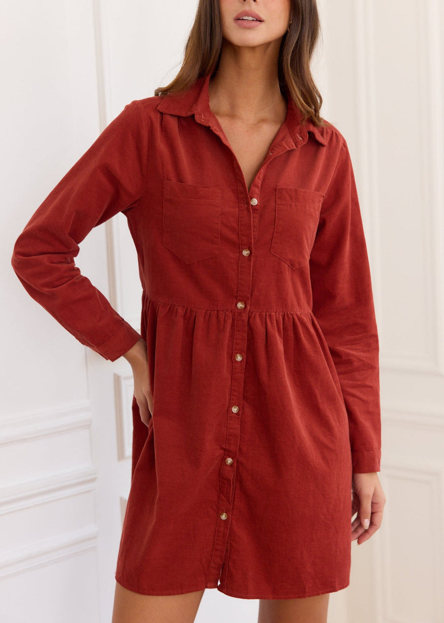 Robe fluide au tombé élégant Elone, vue de dos – Valloro Paris