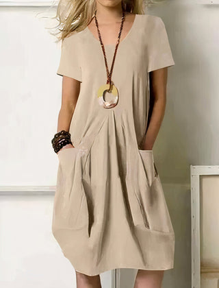 Robe décontractée fluide et féminine Ubud, vue de dos – Valloro Paris