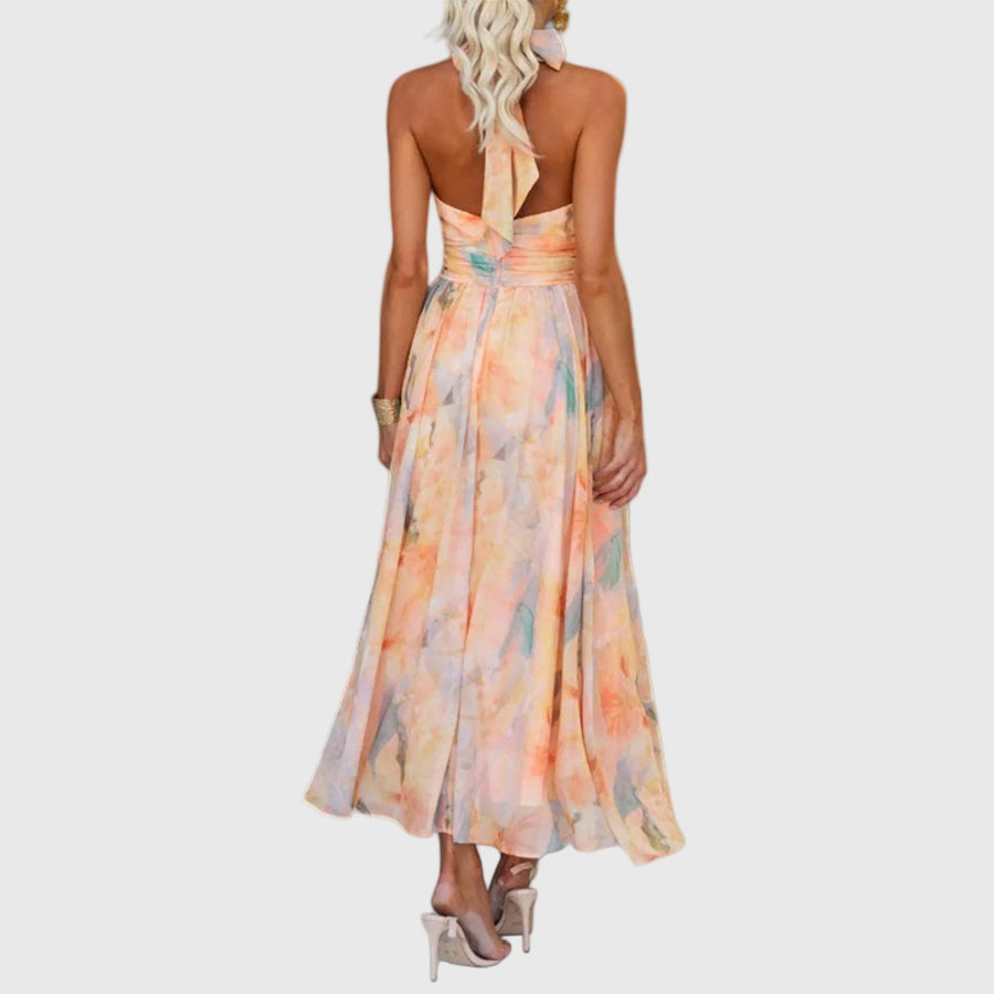 Robe maxi élégante Ariellea, vue de dos – Valloro Paris