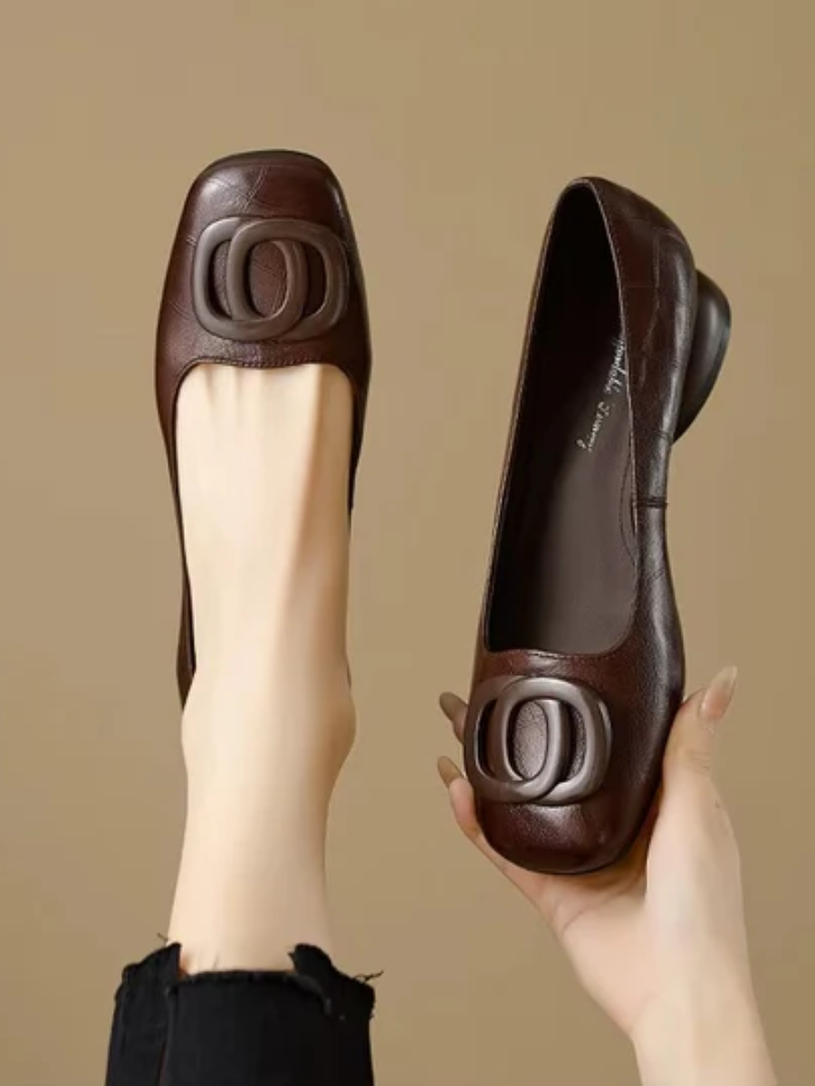 Ornella | Ballerines en cuir Opium