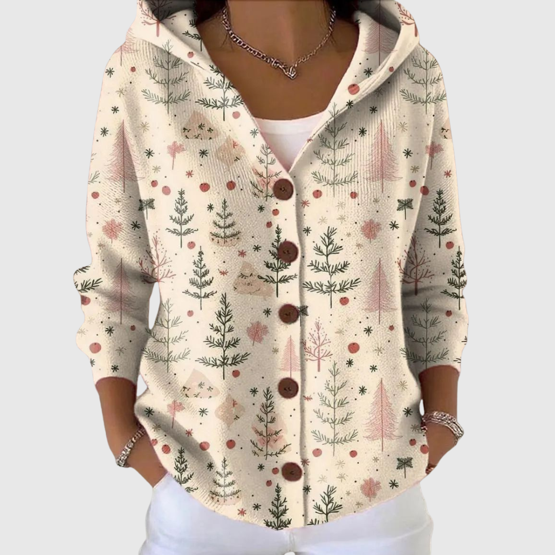 Mercedes | Cardigan en maille à capuche