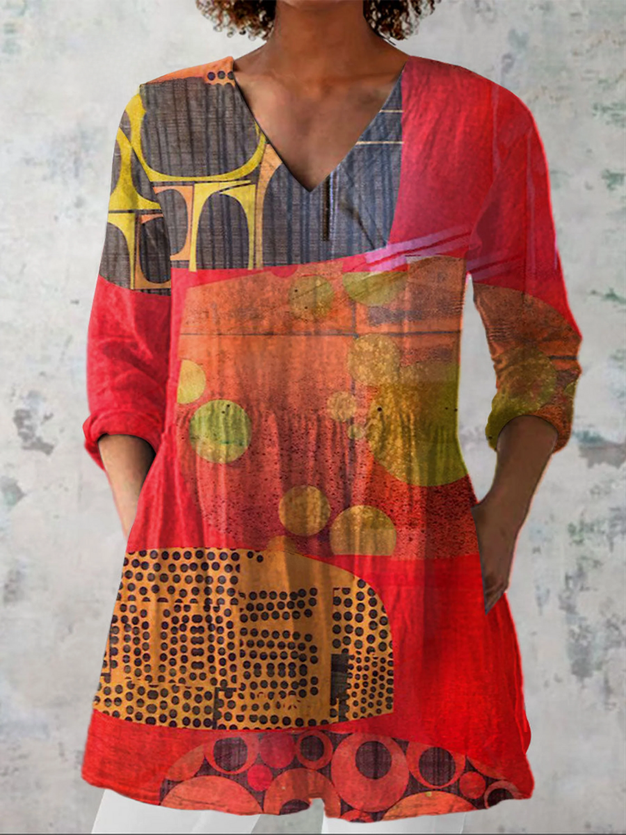 Lucie | Blouse longue à col V