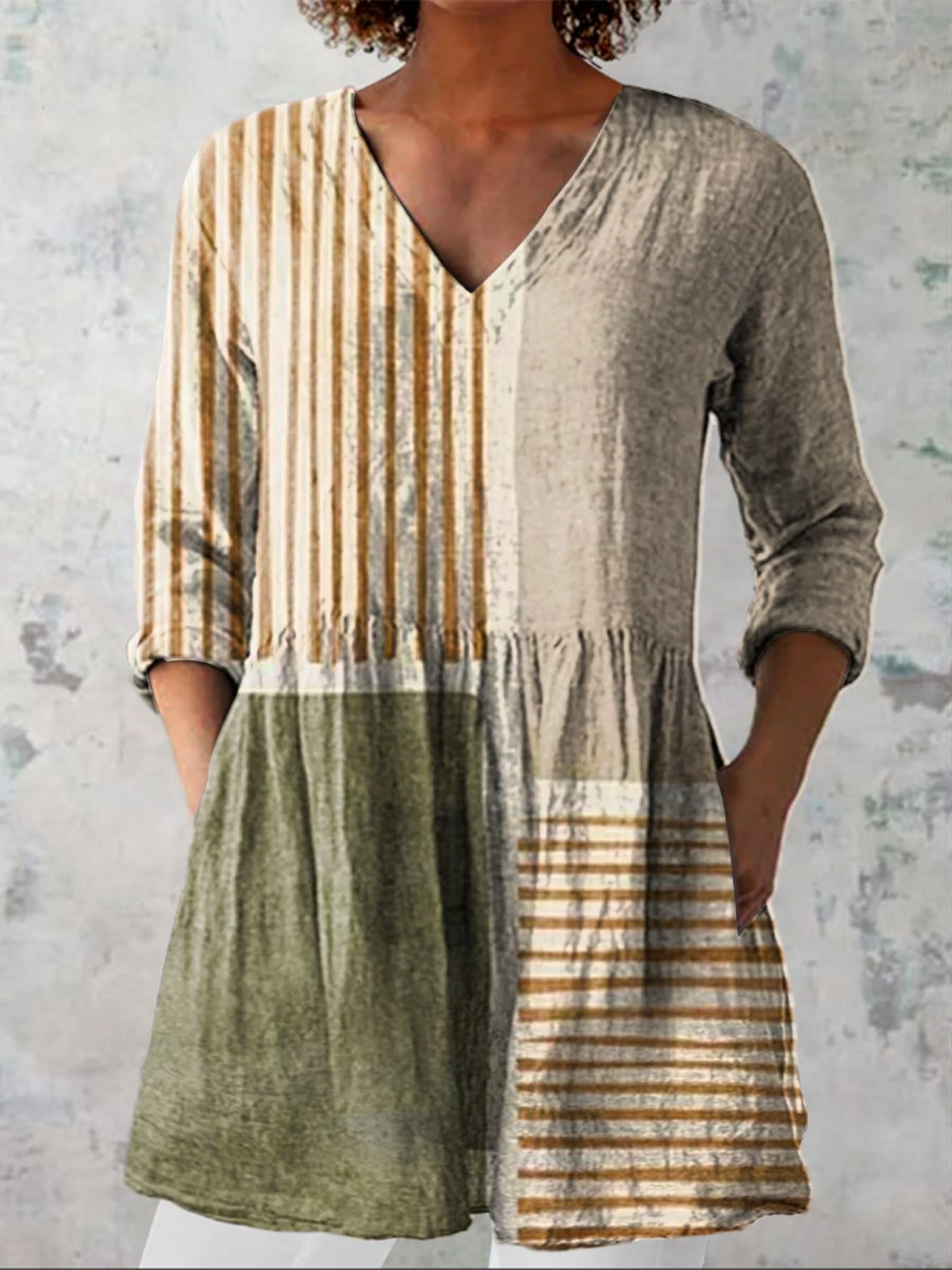 Camille | Blouse longue à col V