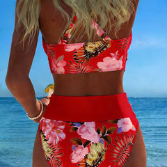 Bikini élégant à imprimé floral Léa, vue de face (photo 13) – Valloro Paris