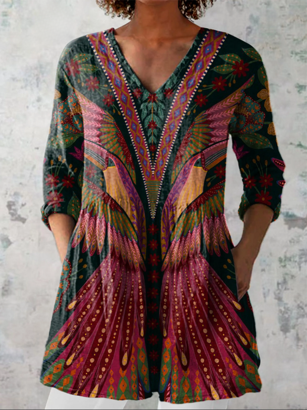 Manon | Blouse longue à col V