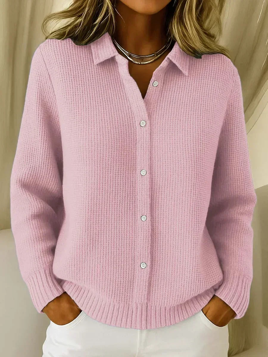 Katrina | Cardigan en maille texturée boutonné