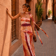 Robe élégante intemporelle Aitana, vue de dos – Valloro Paris