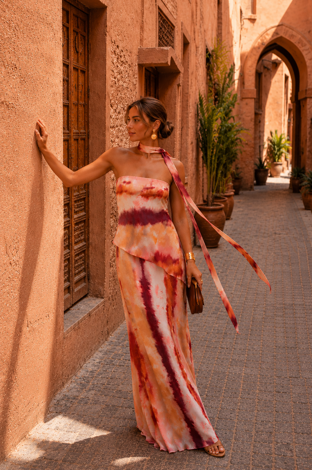 Robe élégante intemporelle Aitana, vue de dos – Valloro Paris