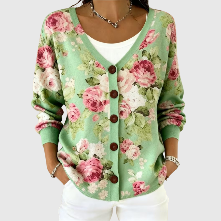 Olga | Cardigan en maille boutonné