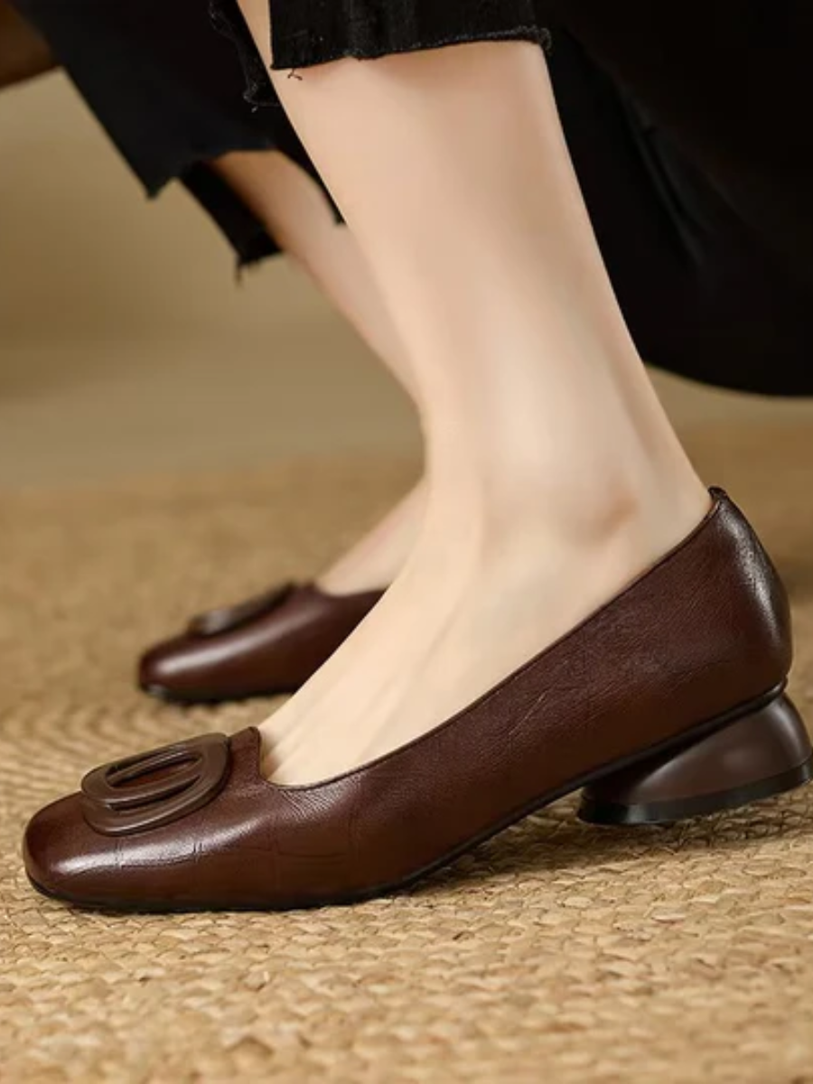 Ornella | Ballerines en cuir Opium