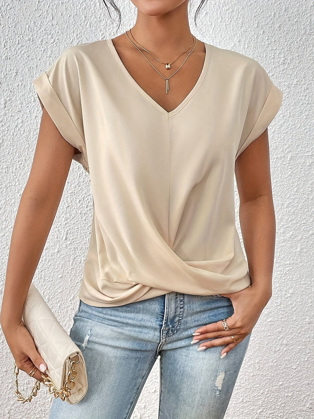Cleo | T-shirt décontracté avec décolleté en cœur