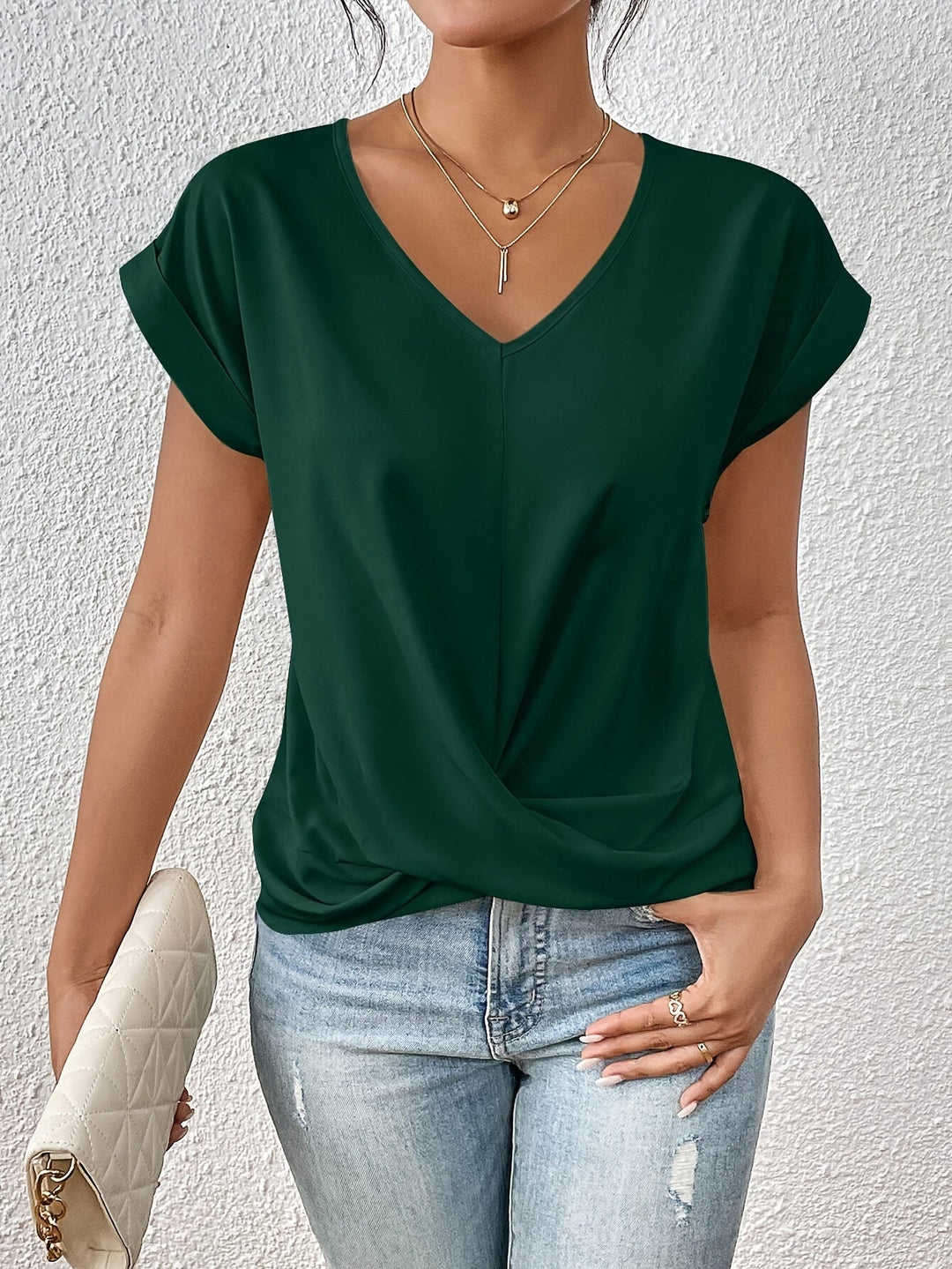 Cleo | T-shirt décontracté avec décolleté en cœur