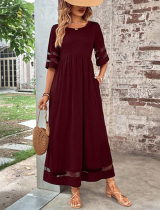 Robe midi gainante à effet ventre plat Aubrey, gros plan sur la coupe – Valloro Paris