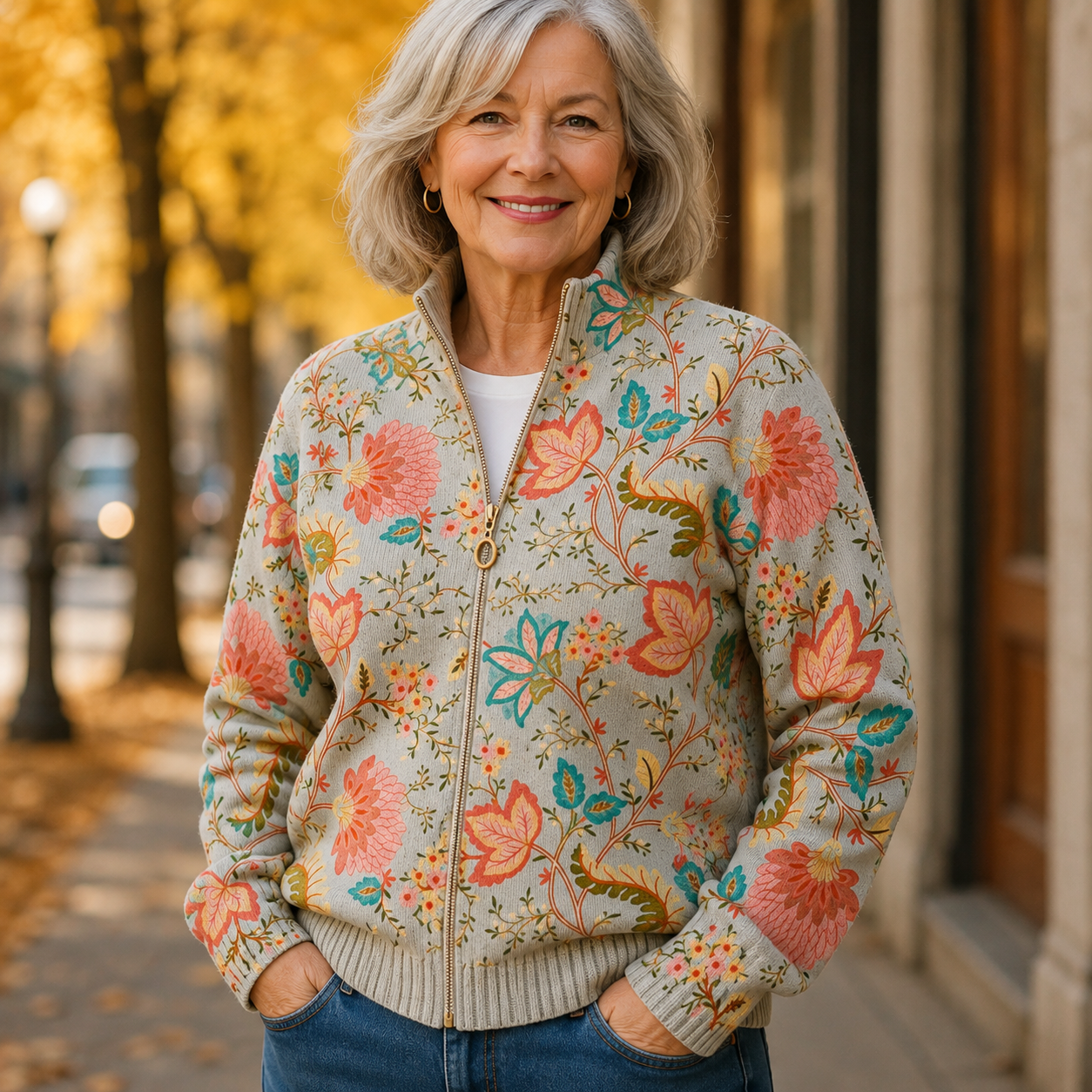 Xanthe™ | Cardigan imprimé floral vintage