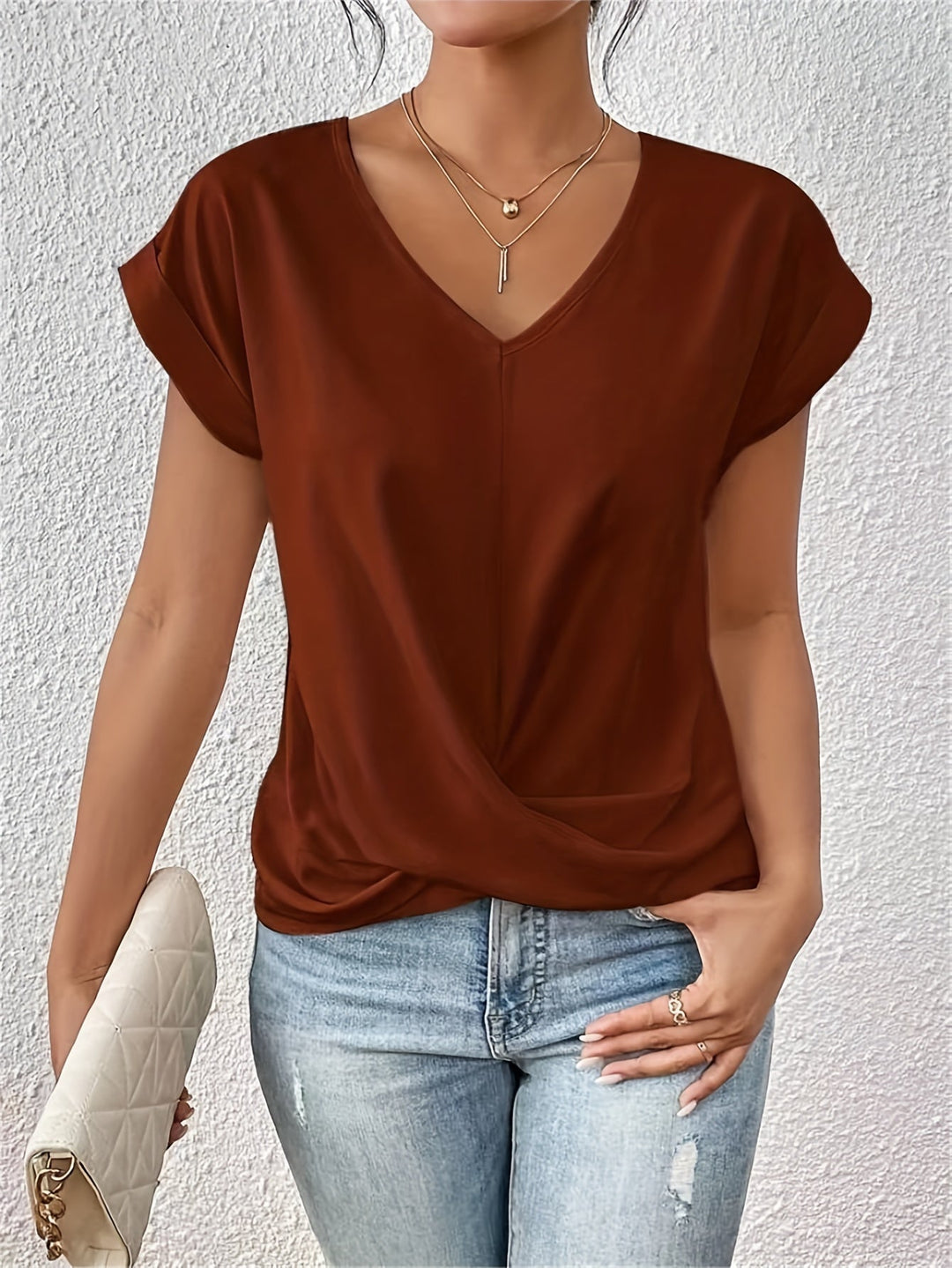 Cleo | T-shirt décontracté avec décolleté en cœur