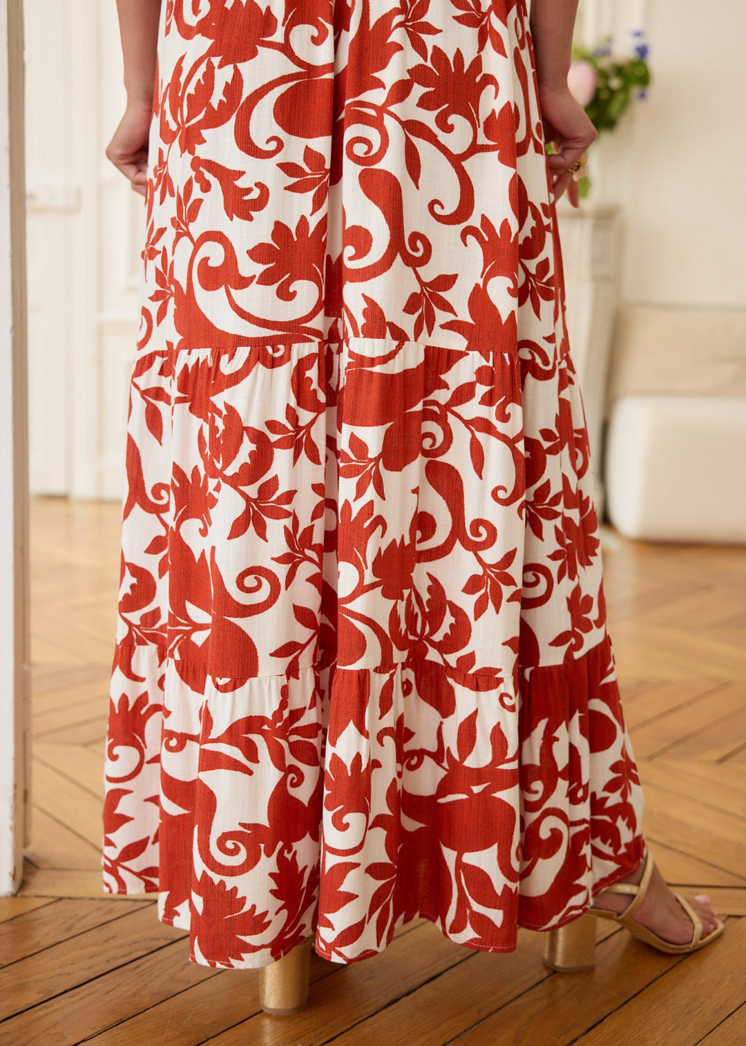 Robe élégante du quotidien Alix, vue de profil – Valloro Paris