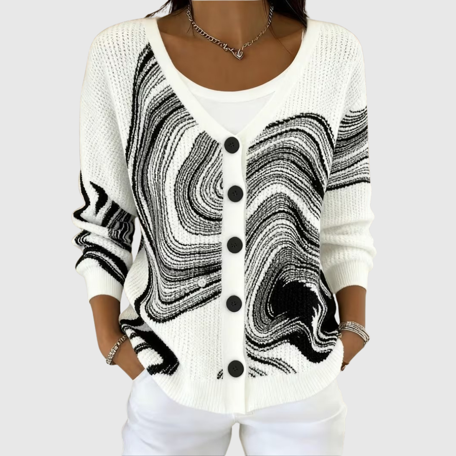 Emilia | Cardigan en maille boutonné