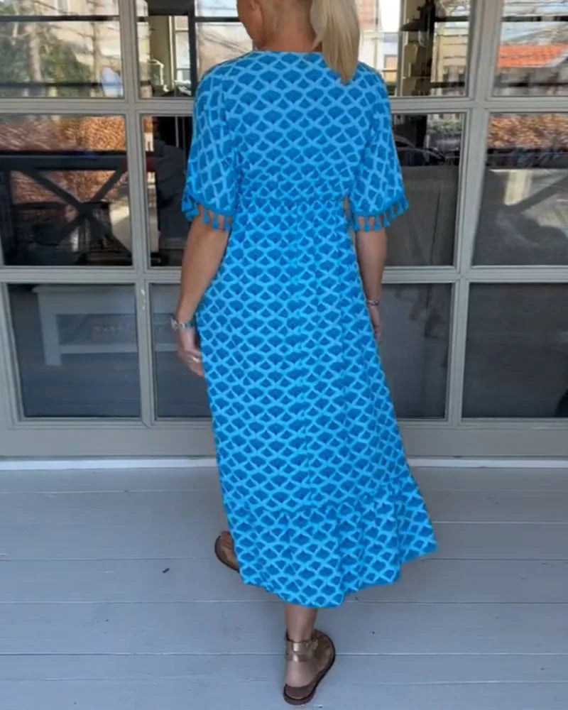 Robe des vagues côtières Felicity, vue de dos – Valloro Paris
