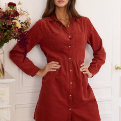 Robe fluide au tombé élégant Elone, vue complète du modèle – Valloro Paris