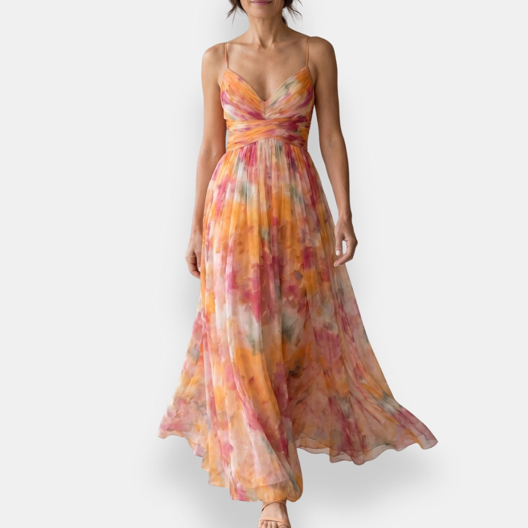 Valloro™ | Robe longue plissée bustier