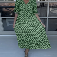 Robe des vagues côtières Felicity, vue complète du modèle – Valloro Paris