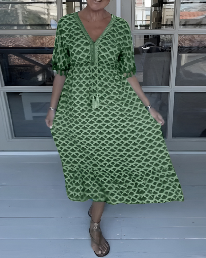 Robe des vagues côtières Felicity, vue complète du modèle – Valloro Paris