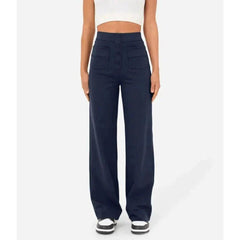 Pantalon stretch taille haute flexible Adalee, vue complète du modèle – Valloro Paris