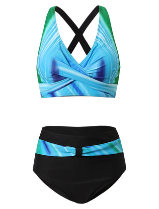 Bikini tendance à imprimé coloré avec haut de maintien Nia, vue de face (photo 13) – Valloro Paris