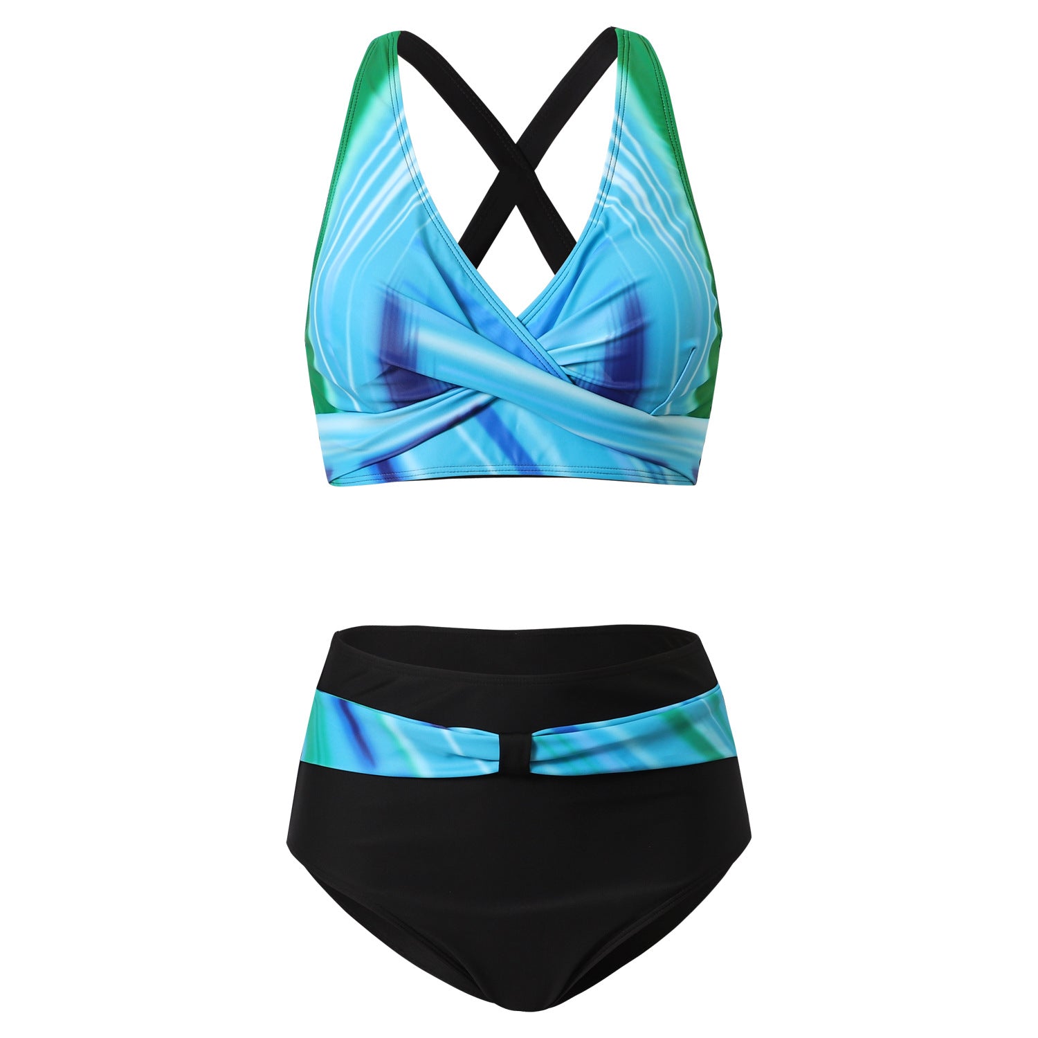 Bikini tendance à imprimé coloré avec haut de maintien Nia, vue de face (photo 13) – Valloro Paris