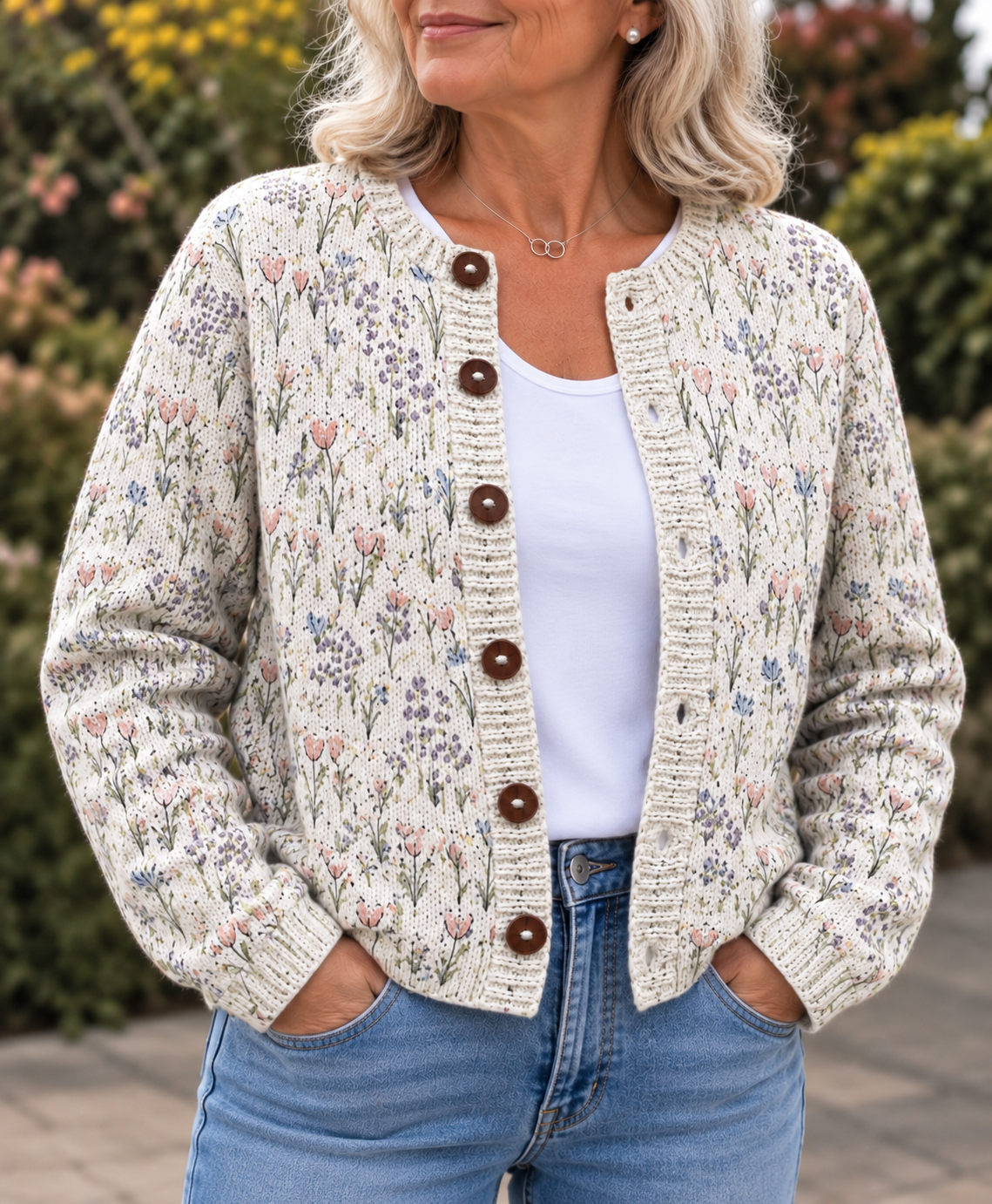 Ivadelle™ | Cardigan à fleurs vintage