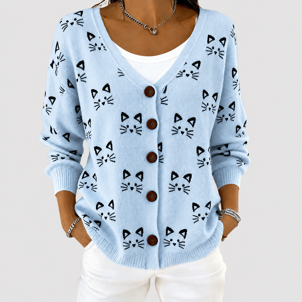 Adela | Cardigan en maille boutonné