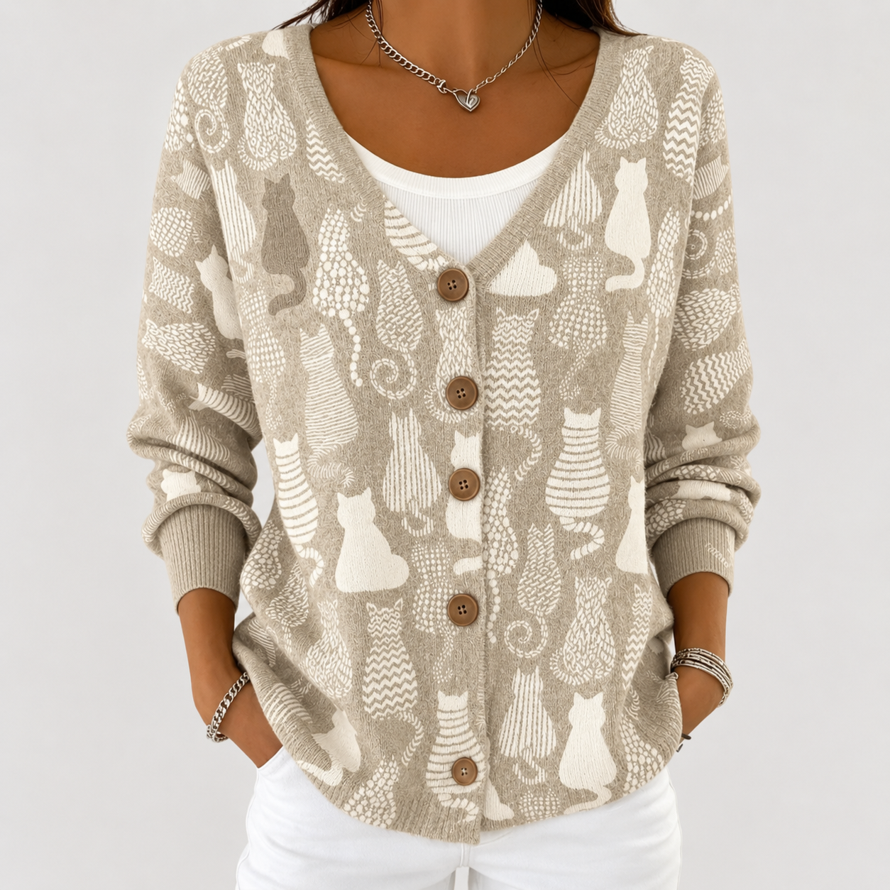 Victoria | Cardigan en maille boutonné